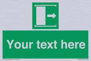 Custom sign safe condition Door slides right to open